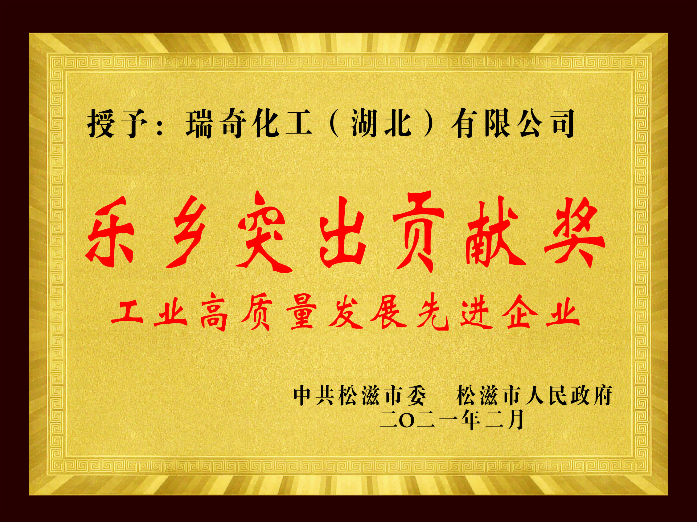 乐乡突出贡献奖